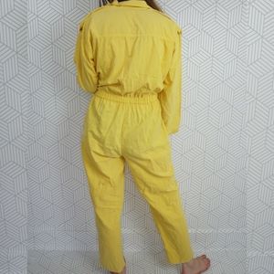 Vintage Pants - Vintage 80s Yellow Jumpsuit Vintage Pants - Vintage 80s Yellow Jumpsuit